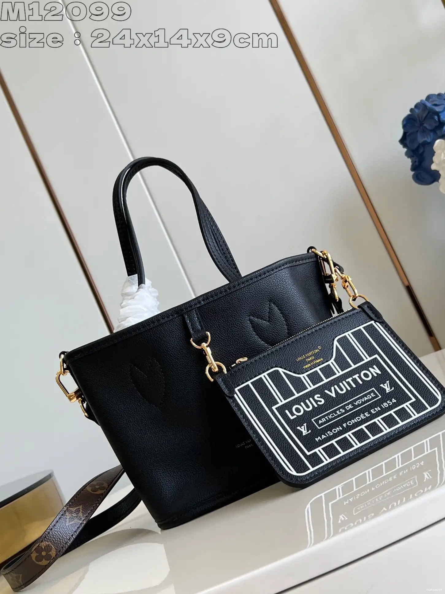 Bandoulière Neverfull VUITTON BB Out Inside LOUIS 0415